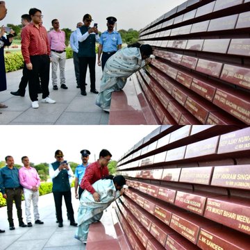 NOK ceremony Mrs Meena Devi W/o Late MWO Anil Kumar Singh paid homage at NWM on 02 Jun 23