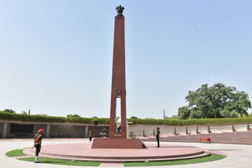 On assuming appointment of DG TA Lt Gen Gajendra Joshi, AVSM, SM, paid homage at NWM on 13 Jun 23