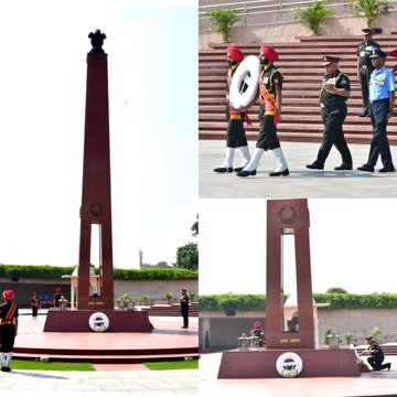Lt Gen Rajeev Chaudhary, VSM, DGBR, IHQ of MoD (Army), paid homage at NWM on 30 Sep 23