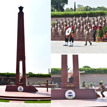 Maj Gen I Delos Flora, Addl DG MNS, on behalf of MNS Offi. frat. paid homage at NWM on 30 Sep 23