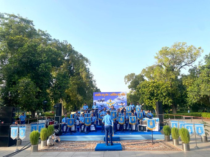 On the 91st Indian Air Force Day Air Force Band team gave band performance at NWM on 07 Oct 23