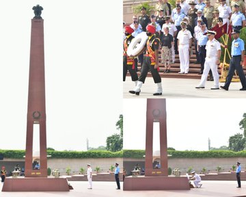 Rear Ad. J Lybrand, CSC, RAN, Commander, Australian Defence College paid homage at NWM on 16 Oct 23