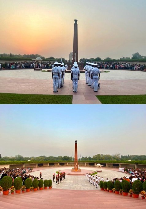 A solemn COG and NOK ceremony Mr Saji B/o Lt. Sig. Santhosh paid homage at NWM on 29 Oct 23