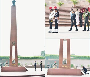 Mr Chan Heng Kee, Permt Secy for Defence MoD, Republic of Singapore, paid homage at NWM on 01 Oct 23