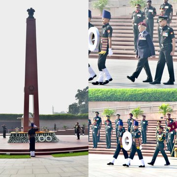 Lt Gen Arvind Walia, Engr-in-Chief, Sr Col Comdt, Corps of Engrs, paid homage at NWM on 18 Nov 23