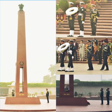 Senior officers from Army, Navy, Air Force paid their solemn homage at NWM on 30 Nov 23
