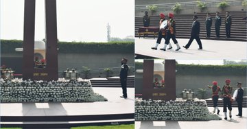On Balidaan Diwas of 70 Bravehearts of 1971 War 216 Medium Regt paid homage at NMW on 05 Dec 23