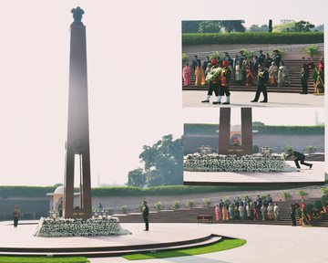Lt Gen Zubin A Minwalla, AVSM, YSM, DG IW, Col of the Regt, 9 GR, paid homage at NWM on 06 Dec 23
