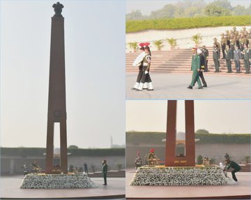 General Jacob John Mkunda, Chief of Defence Forces, Tanzania, paid homage at NWM on 18 Dec 23