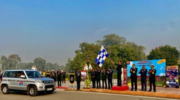 On 75th anniversary of NDA Car Rally was flagged off by Lt Gen JP Mathew CISC from NWM on 24 Dec 23