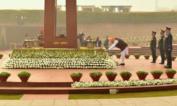 On 75th Republic Day of India Honble PM Narendra Modi paid homage to Bravehearts at NWM on 26 Jan 24