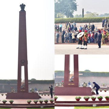 Veteran officer and their families from Armed Forces Medical College paid homage at NWM on 10 Feb 24