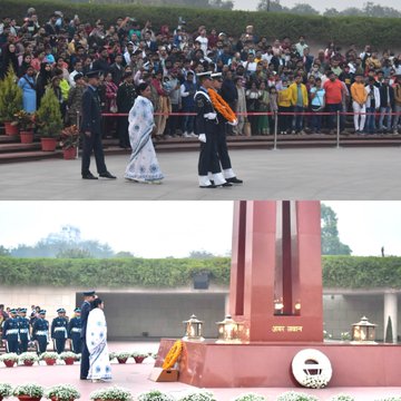 In NOK Ceremony Mrs Papita w/o Sep Patre Prabhakar B paid homage at NWM on 20 Feb 24