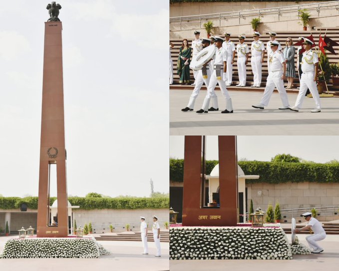 Admiral Mark Hammond, Chief of Royal Australian Navy, paid homage to Bravehearts at NWM on 03 Apr 24