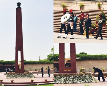 AVM Donny Ermawan Taufanto, MDS, MSP (Retd), paid homage at NMW on 02 May 24
