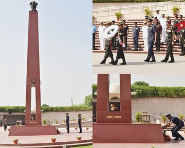AVM PN De Costa Senior Directing Staff (Air Force), NDC Sri Lanka paid homage at NWM on 03 May 24