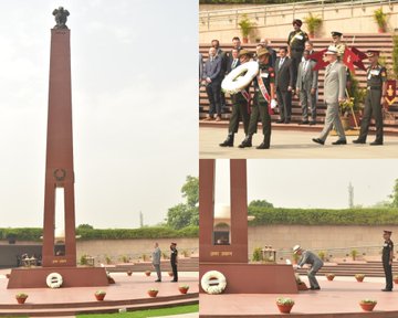 Lt Gen Sir George Norton, KCVO, CBE (Retd.), paid homage to Bravehearts at NWM on 07 May 24