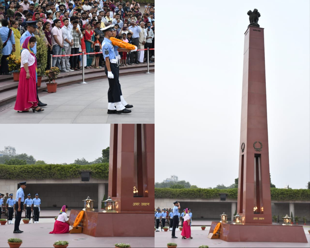 Air Vice Mshl MJ Smeath, CBE, Royal Air Force, UK, paid homage to Bravehearts at NWM on 16 May 24