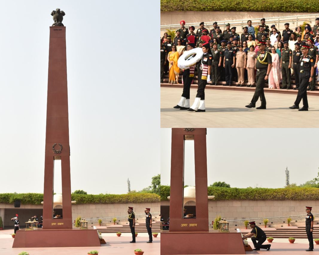 Lt Gen MU Nair, PVSM,AVSM,SM, NCSC paid homage to Bravehearts at NWM on 21 May 24