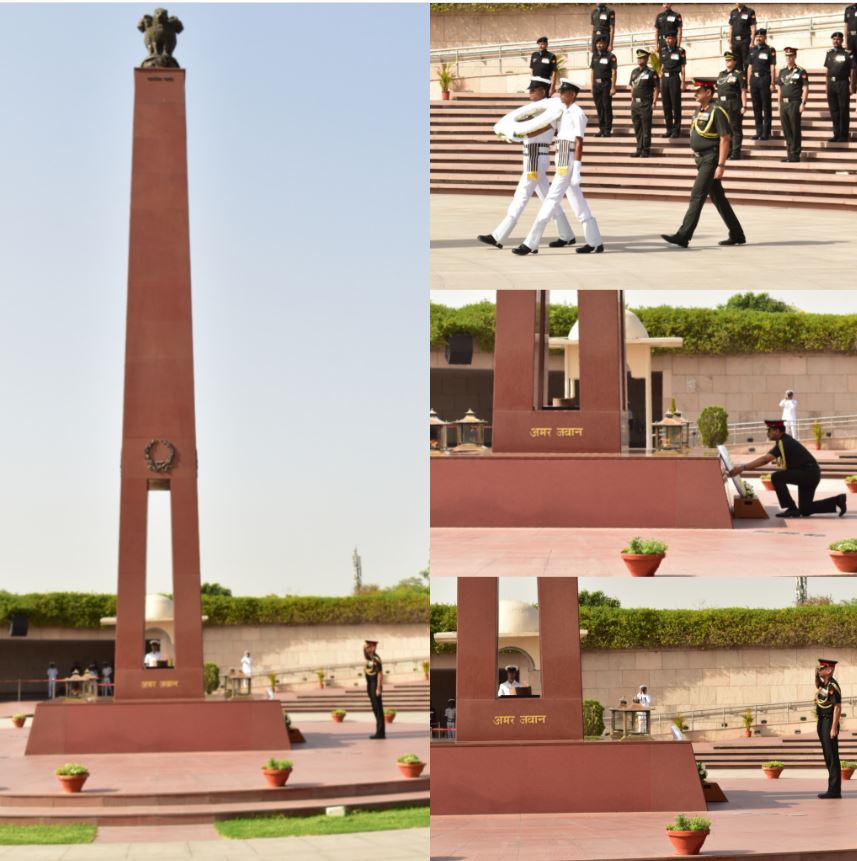 Lt Gen PGK Menon, and Lt Gen MU Nair, paid homage at NWM on at NWM on 31 May 24