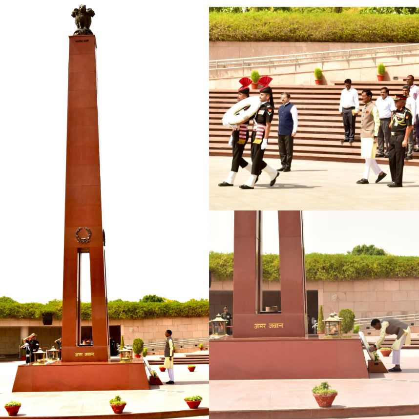 Rajya Raksha Mantri Shri Sanjay Seth paid homage to Bravehearts at NWM on 13 Jun 24