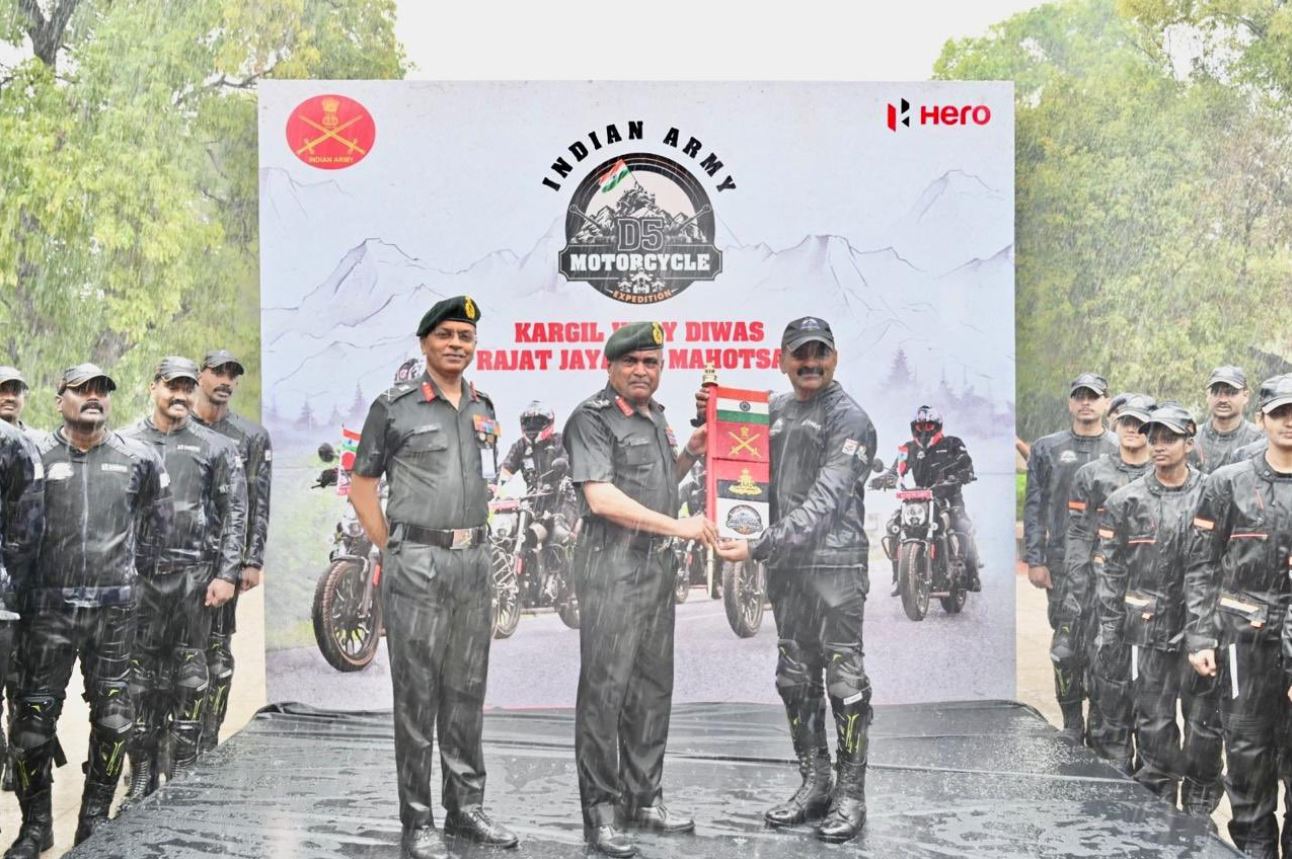 Motorcycle Expedition was flagged-off by Gen Manoj Pande COAS from NMW on 27 Jun 24