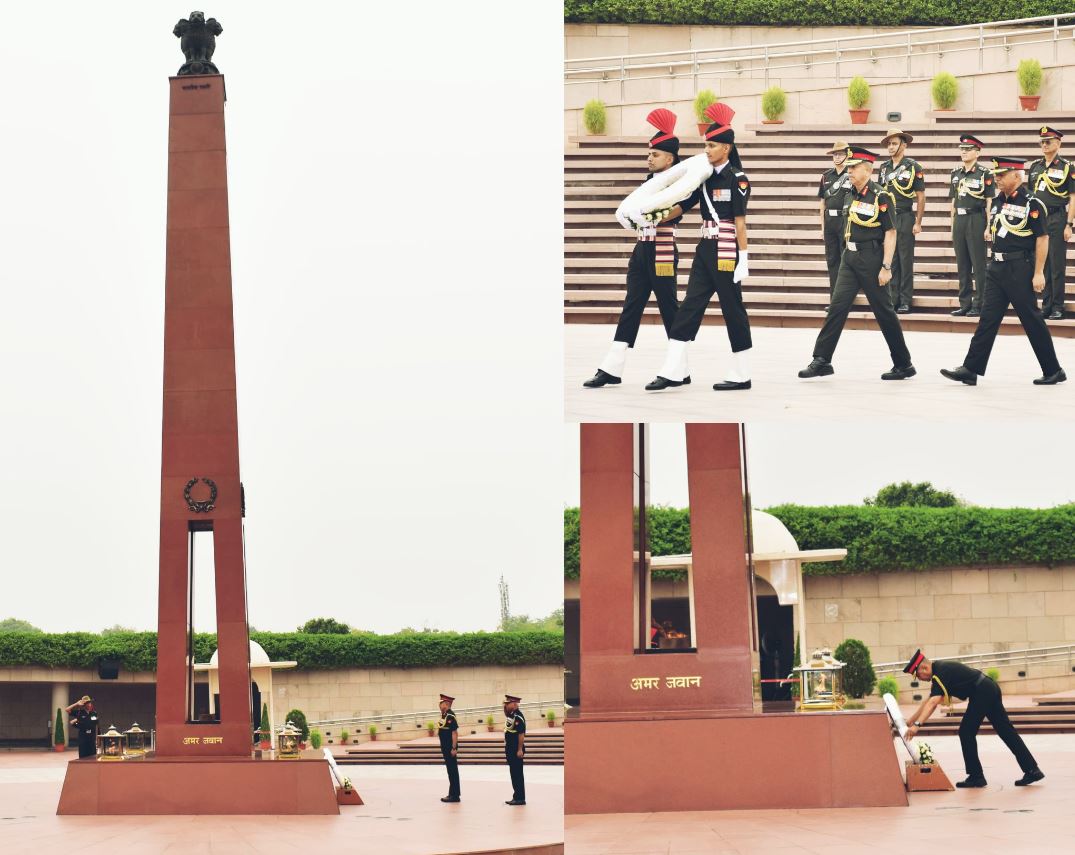 Lt Gen NS Raja Subramani, PVSM, AVSM, SM, VSM, VCOAS paid homage to Bravehearts at NWM on 02 Jul 24