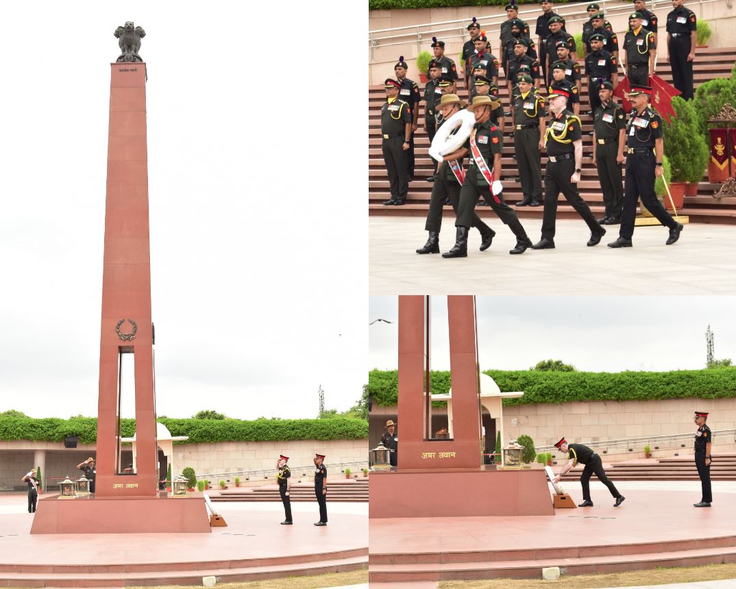 Lt Gen Abhijit S Pendharkar, AVSM, YSM, DG TA paid homage to Bravehearts at NMW on 08 Jul 24