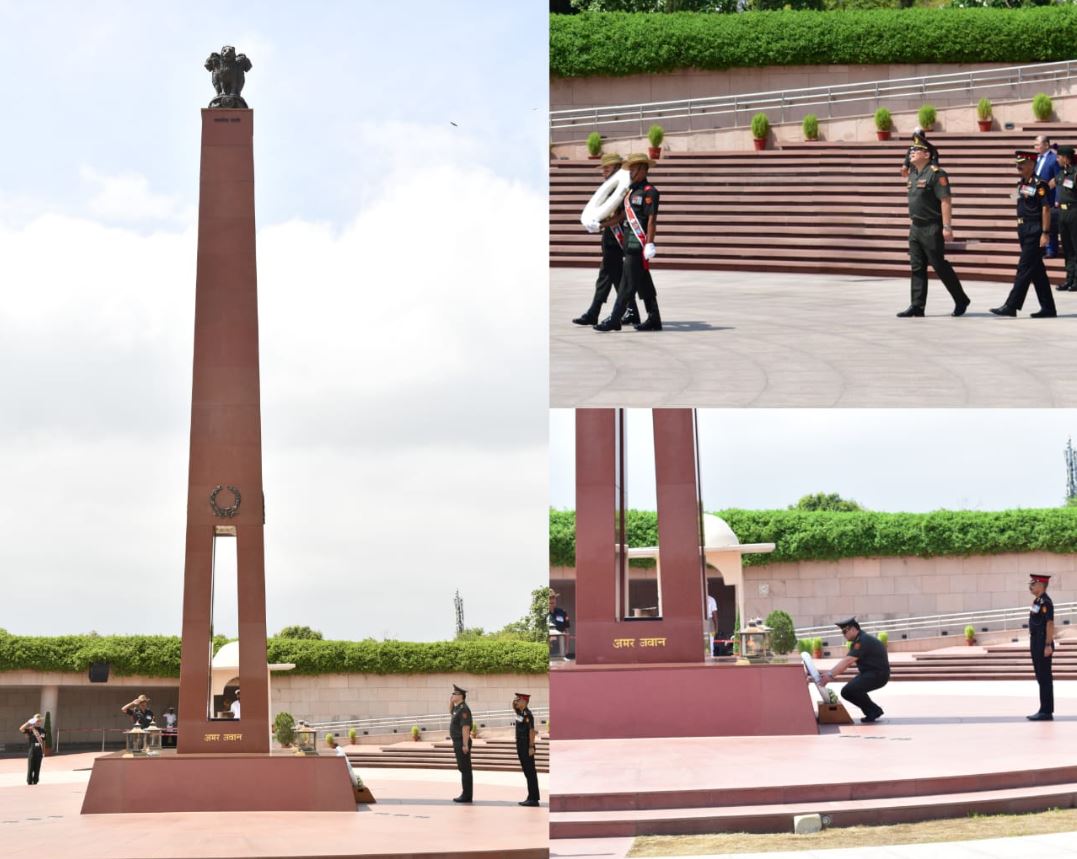 Col Rustam Ormokoev, Head of IMCD, MoD, Kyrgyzstan Republic, paid homage at NWM on 08 Jul 24