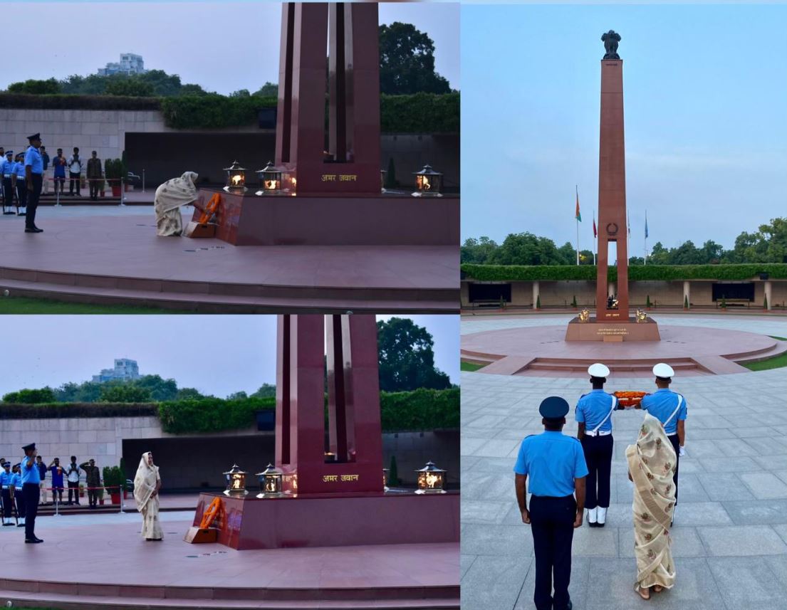 In NOK Ceremony Mrs Mamta Devi W/o Late L Nk Osh Pal Singh, paid homage at NWM on 16 Jul 24