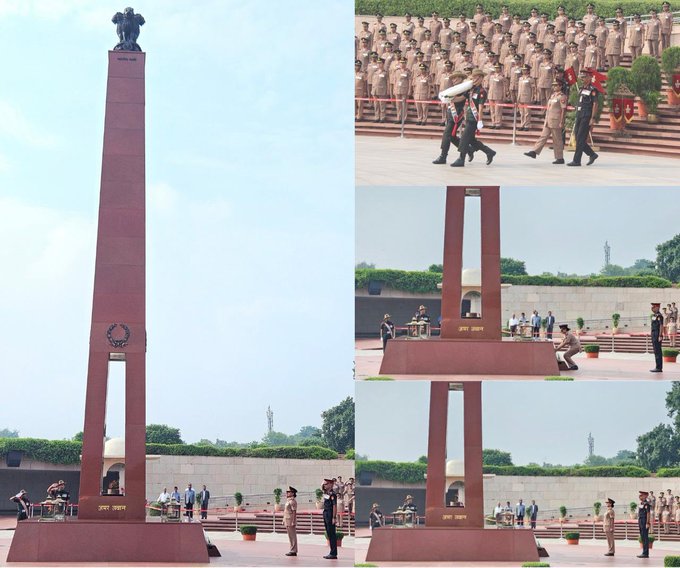 On completing 100 years of Mili. Nur. ser. Maj Gen L PV, ADG MNS, paid homage at NWM on 01 Oct 25