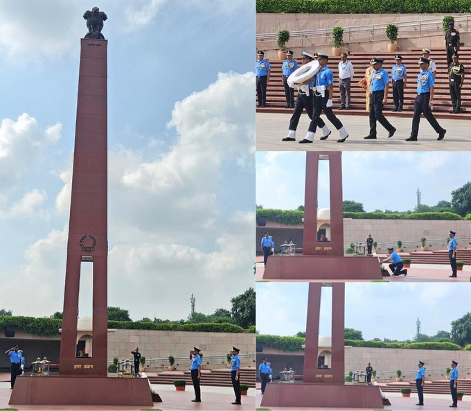On 25th HQIDS Raising Day, A M A Dixit, AVSM, VM, VSM, CISC, paid homage at NWM on 03 Oct 25