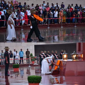 In NOK ceremony Smt. Bishnu Devi w/o Hav Narayan Singh, 7 PARA (SF), paid homage at NWM on 06 Oct 25
