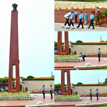 Air Marshal RGK Kapoor, PVSM, AVSM, VM, AOCCC A paid homage to Bravehearts at NWM on 16 Aug 25