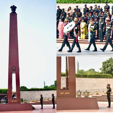 Lt Gen Samir Gupta, PVSM, VSM, DG FP, laid wreath and paid homage to Bravehearts at NWM on 22 Aug 24