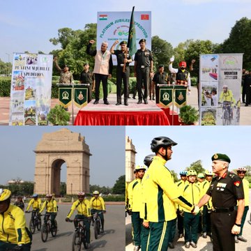 Lt Gen Rakesh Kapoor, DCOAS, flagged off Cycle expedition from NWM on 22 Aug 24