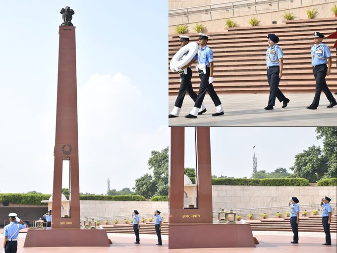 Deputy Chief of the Air Staff, Air Marshal Tejinder Singh, AVSM, VM, paid homage at NWM on 01 Sep 24