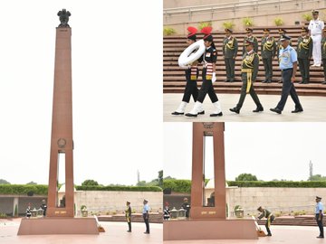 Maj Gen Ibrahim Hilmy, COD Force, Maldives National Defence Force, paid homage at NWM on 06 Sep 24