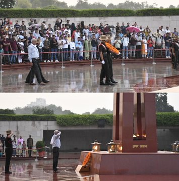 In NOK ceremony Nk Kamal Dev (Retd) B/o Late Sep Ashok Kumar, 26 PUNJAB paid homage at NWM on 07 Sep