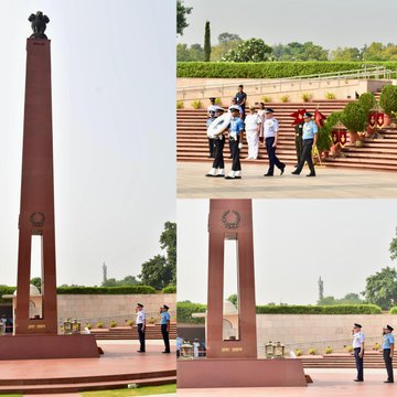 Lt Brig M K Damasceno, Cdr, Brazilian Air Force paid homage to Bravehearts at NWM on 10 Sep 24