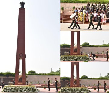 Maj Gen SS Patil, VSM, ADG TA paid homage at NWM on 09 Oct 25