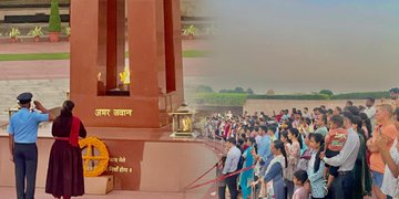 In NOK ceremony Mrs Rigzin Dolkar w/o Rfn Tsering Namgail, paid homage at NWM on 21 Sep 24