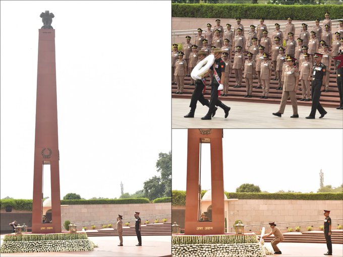 Maj Gen Ignatius Delos Flora, Addl DG MNS paid homage to Bravehearts at NWM on 30 Sep 24