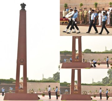 Officers from Indian Armed Forces & Australian Armed Forces, paid homage at NWM on 23 Oct 25