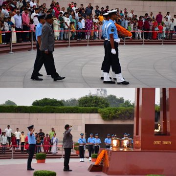 In NOK ceremony Maj V Natarajan (Retd) f/o Lt N Parthiban, KC, paid homage at NWM on 23 Oct 25