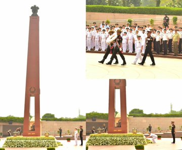Vice Admiral Ishimaki Yoshiyasu, President, JMSDF MCSC, Japan, paid homage at NWM on 27 Oct 25