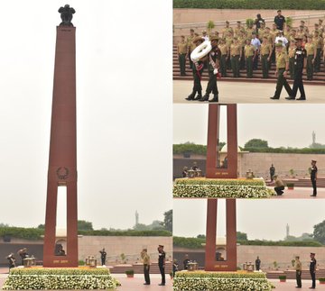 Maj Gen Mario EM Sassone, Comm., School of Command & AGS, Brazil, paid homage at NWM on 28 Oct 25