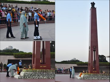 In solemn NOK ceremony Mrs Charanjit Kaur m/o Sep Gurbinder Singh, SM, paid homage NWM on 07 Oct 24