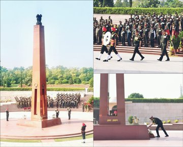 Lt Gen Raju Baijal, SM, DG TA paid homage to Bravehearts at NWM on 09 Oct 24