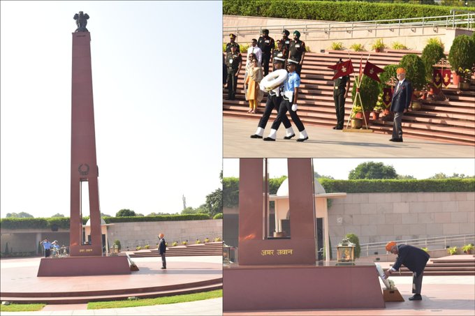 Lt Col RS Sethi,YSM (Retd) paid homage to Bravehearts of Indian Armed Forces at NWM 12 Oct 24